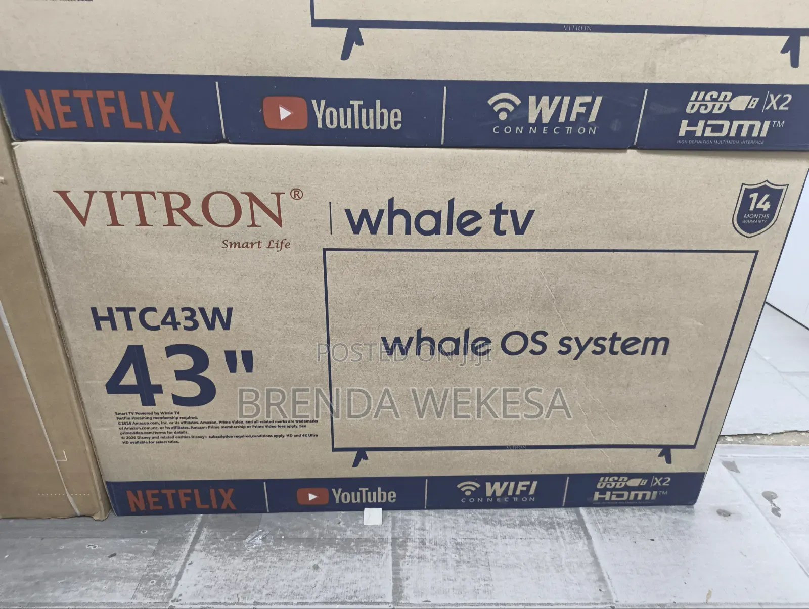 Vitron 43 Inch Smart Whale TV | HTC43W | New 2026 Model