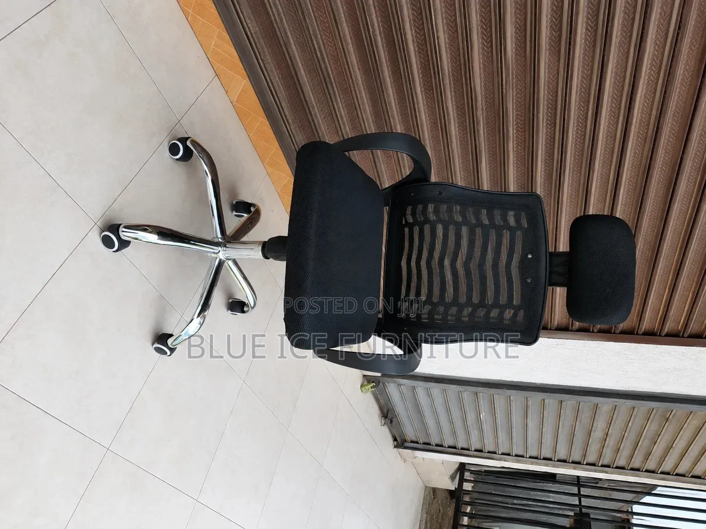 Office Chair;Ergonomic Mesh Office Chair With Headrest Chrome Base