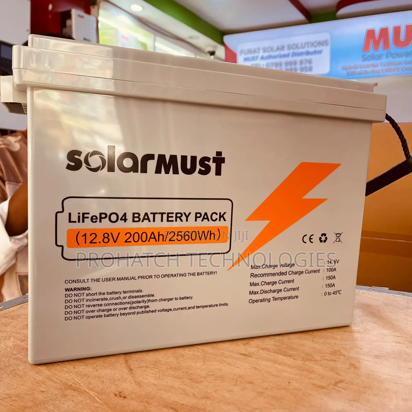 LifePo4 200Ah 12.8v Must Lithium Battery