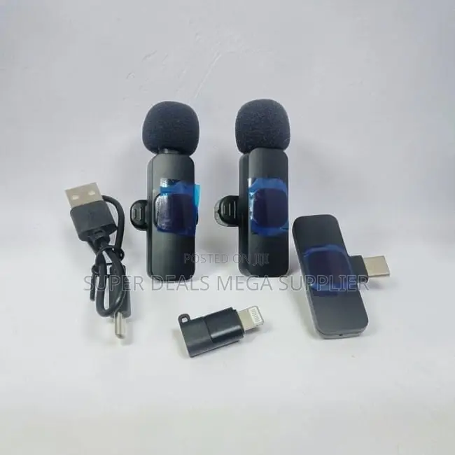 Travel-Friendly Mini Lapel Lavalier Dual Wireless Microphone