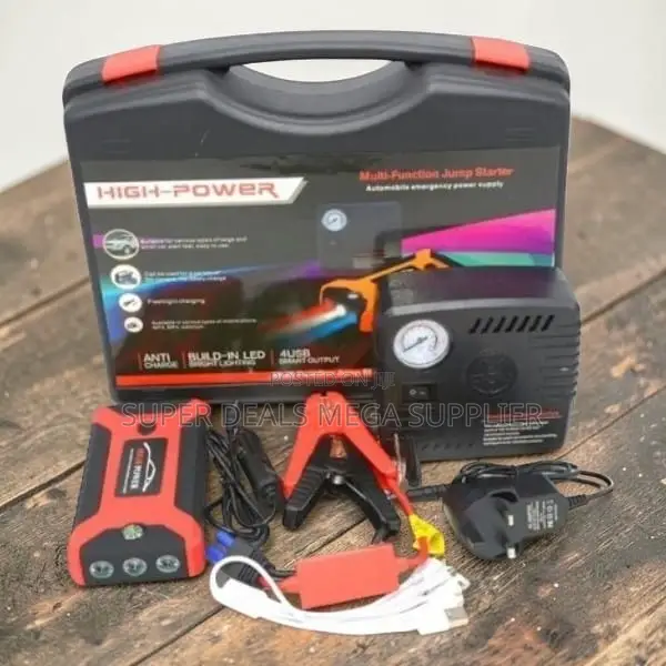 Smart Protection 99800mAh Emergency Car Jump Starter Air Compressor