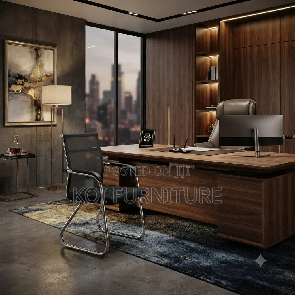 Office Chairs; Armed Black Visistors Mesh Sled Base Chair