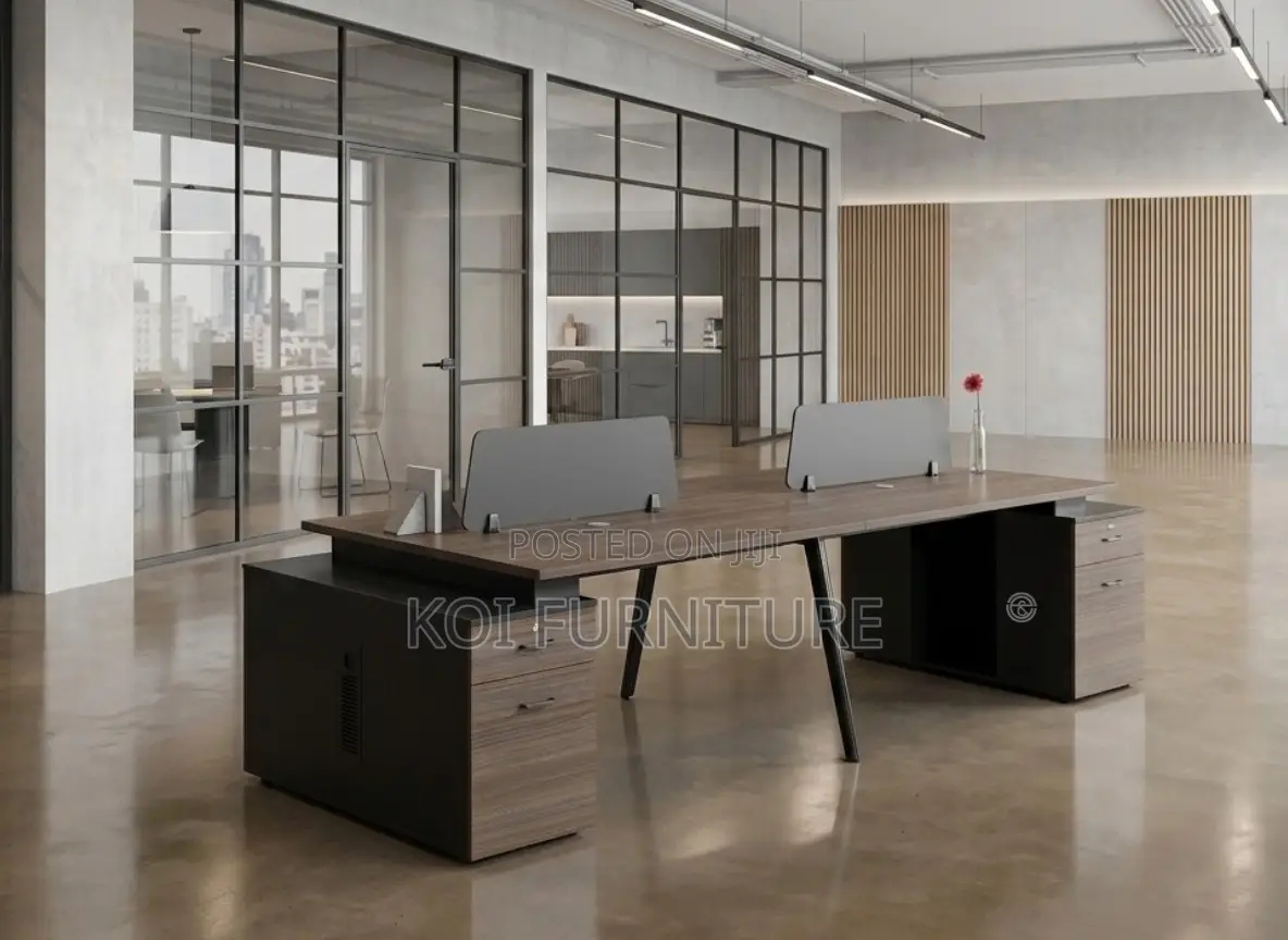 Office Workstation; Four User Wooden Office Workstation