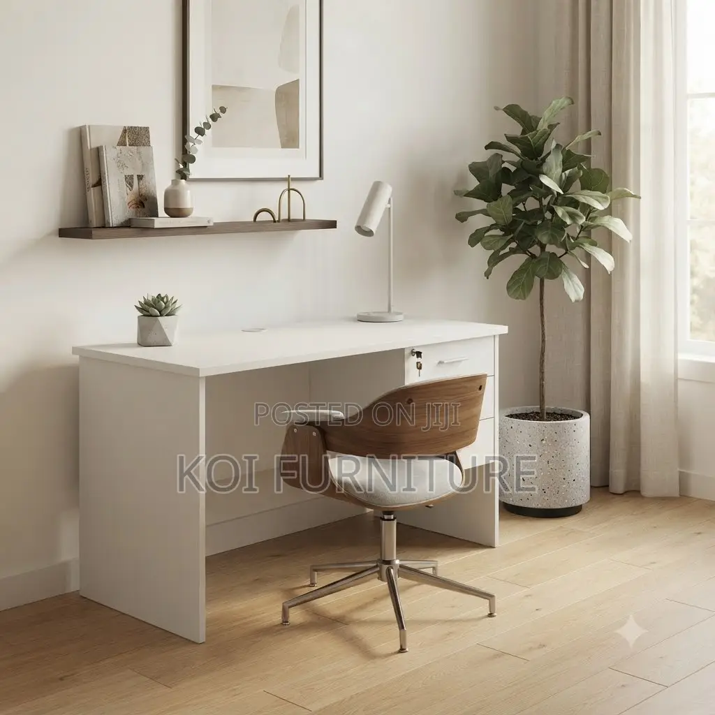 Office Desk; 120cm Clerical Drawer Home Lockable Table