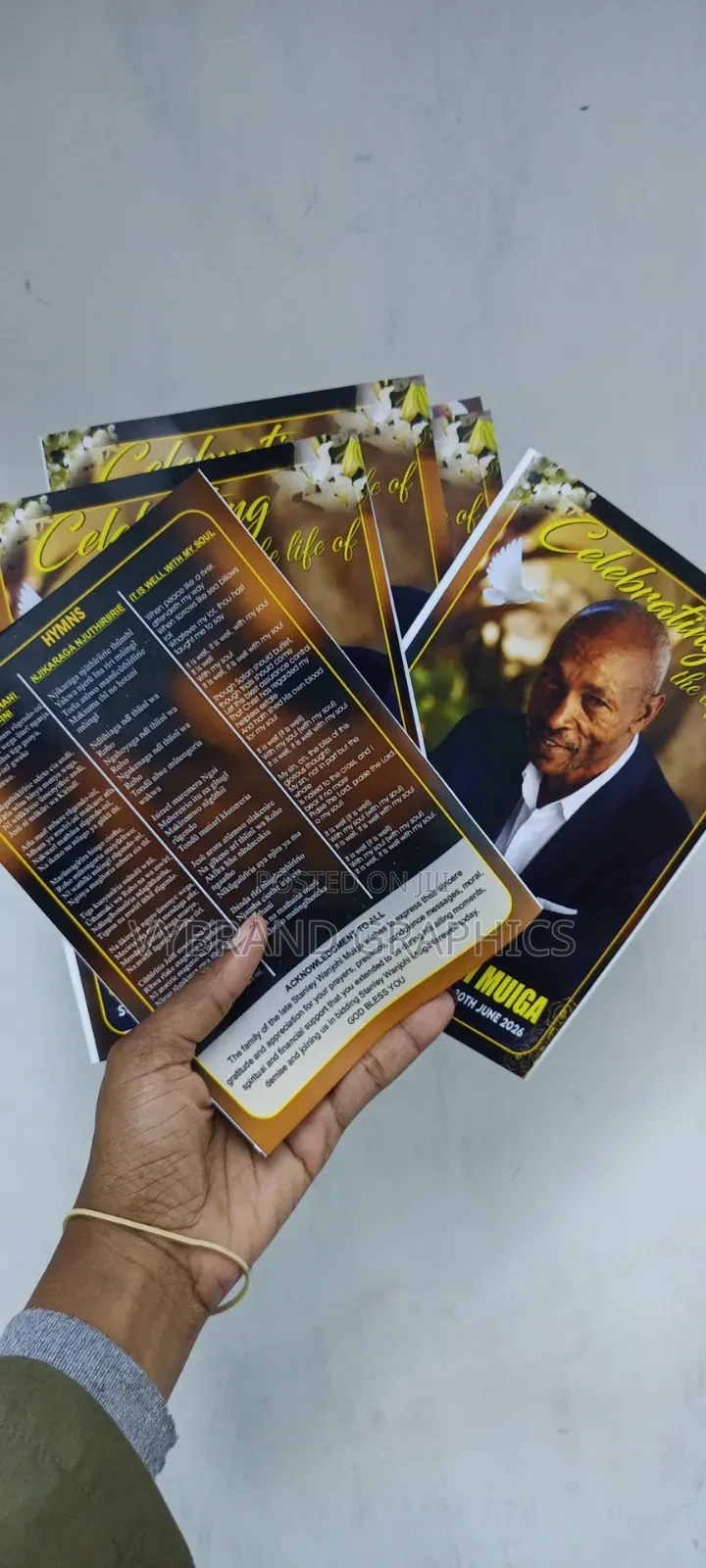 Elegantly Designed Page Funeral Programs