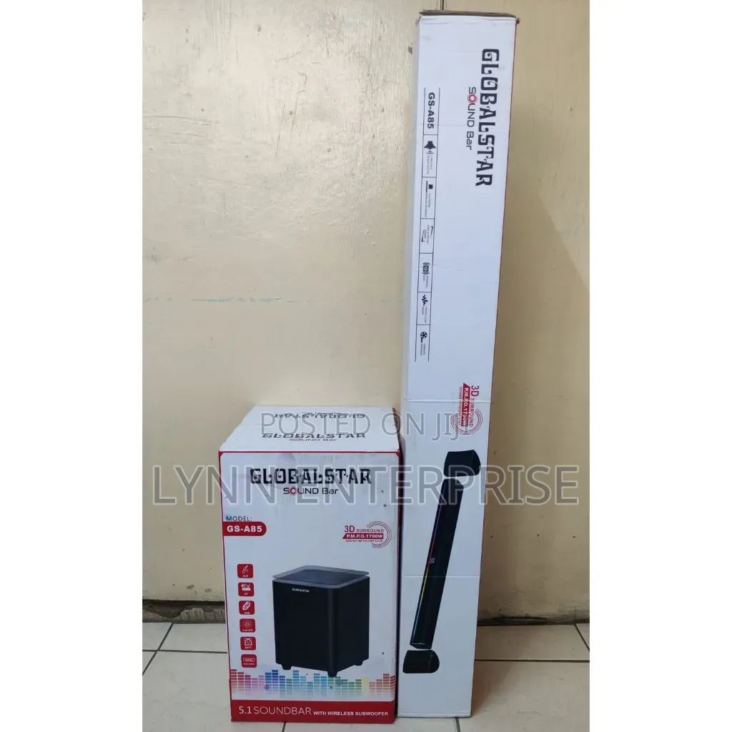 Globalstar Soundbar GS A85 5.1 With Wireless Subwoofer