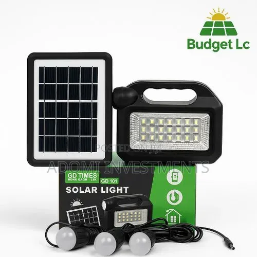 Solar Light With 3 Bulbs Portable Solar Panel Kit Emergency ,Etc