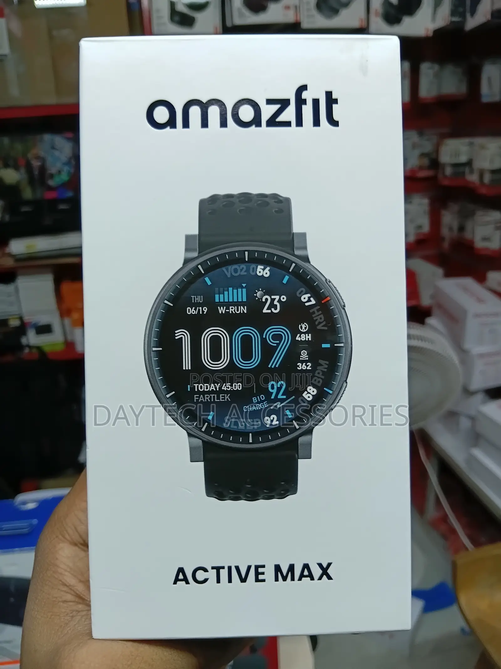 Amazfit Active Max Smartwatch Featuring a Prominent Circular Display.