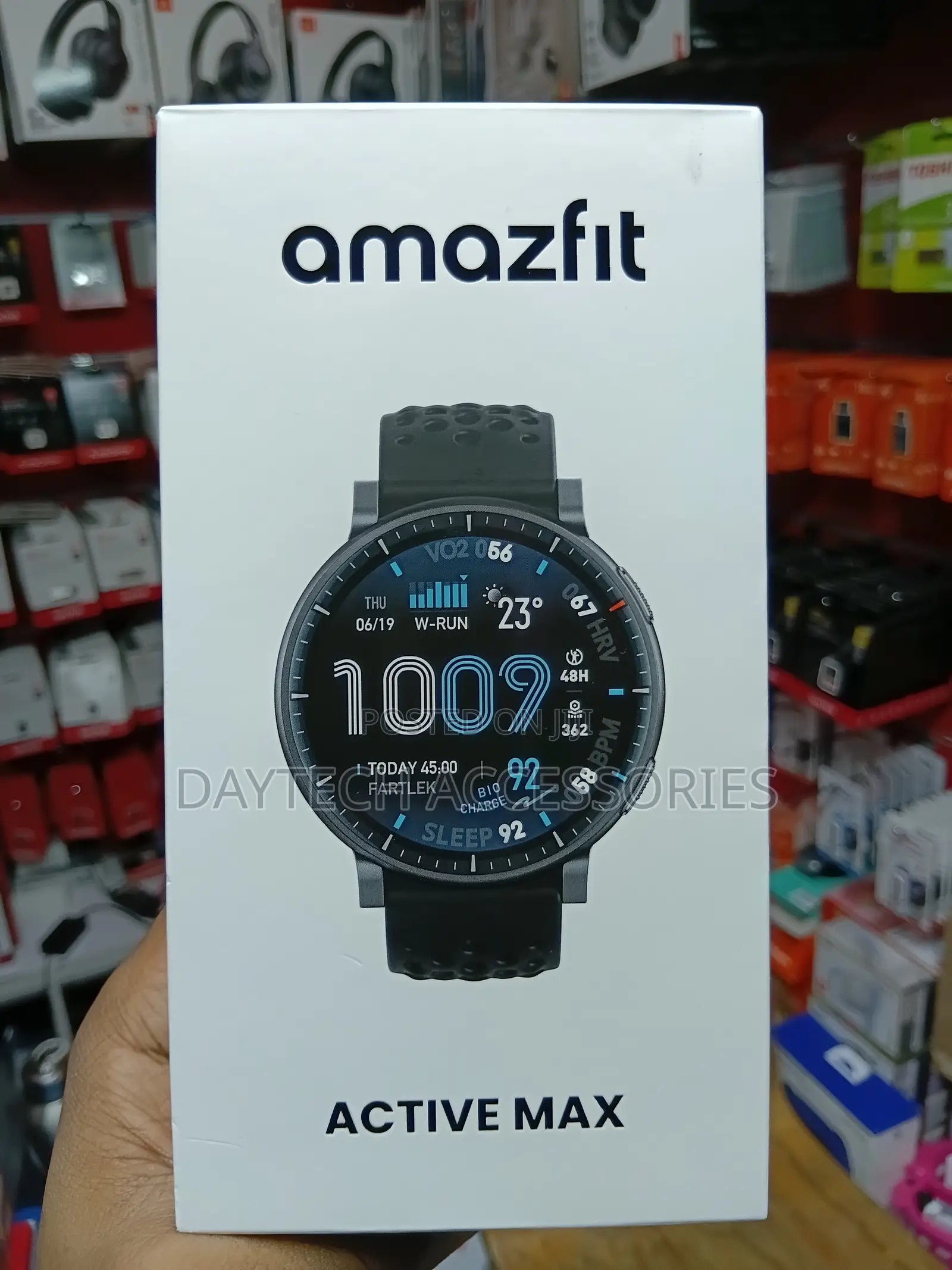 Amazfit Active Max Smartwatch Featuring a Prominent Circular Display.