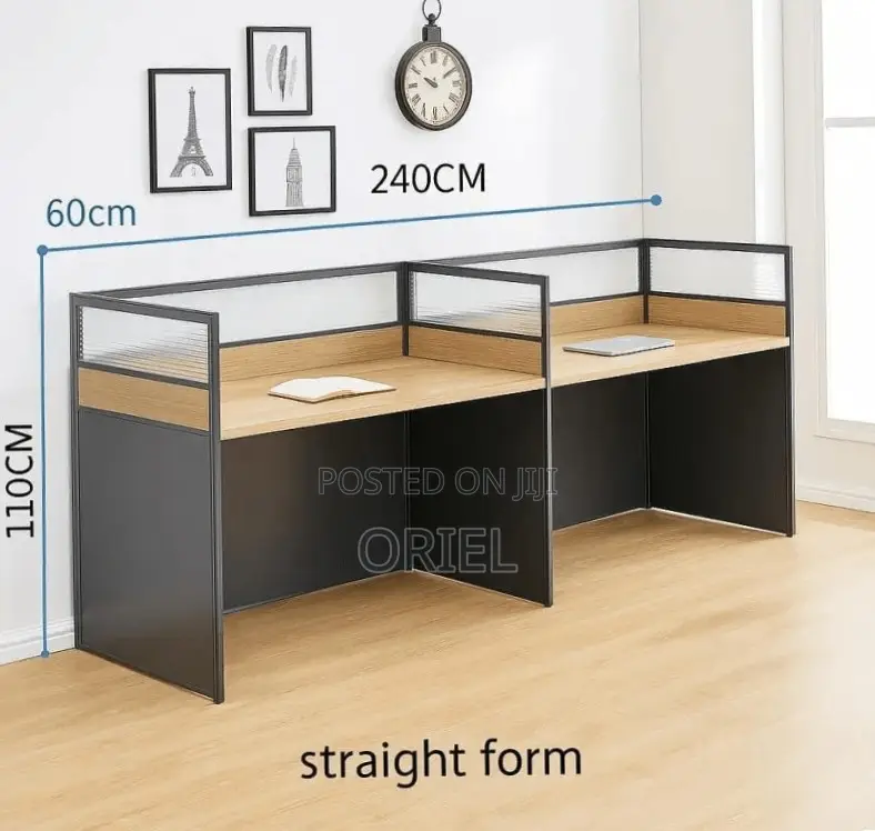 Office Workstation : 2-Person Straight Shared Office Workstation