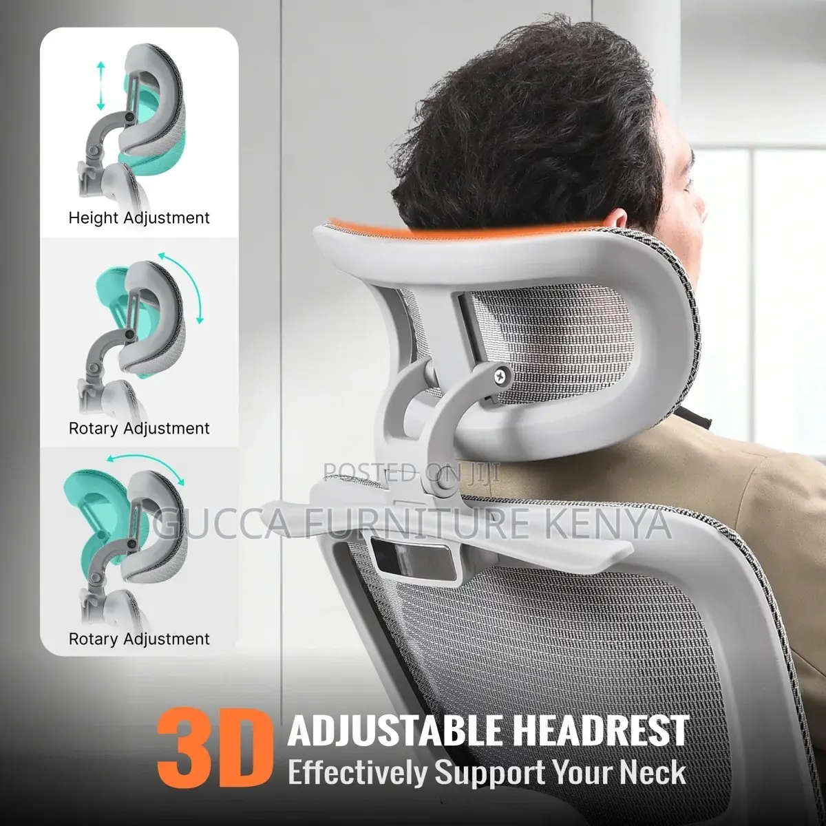 High Back Study Room Chair With Footrest