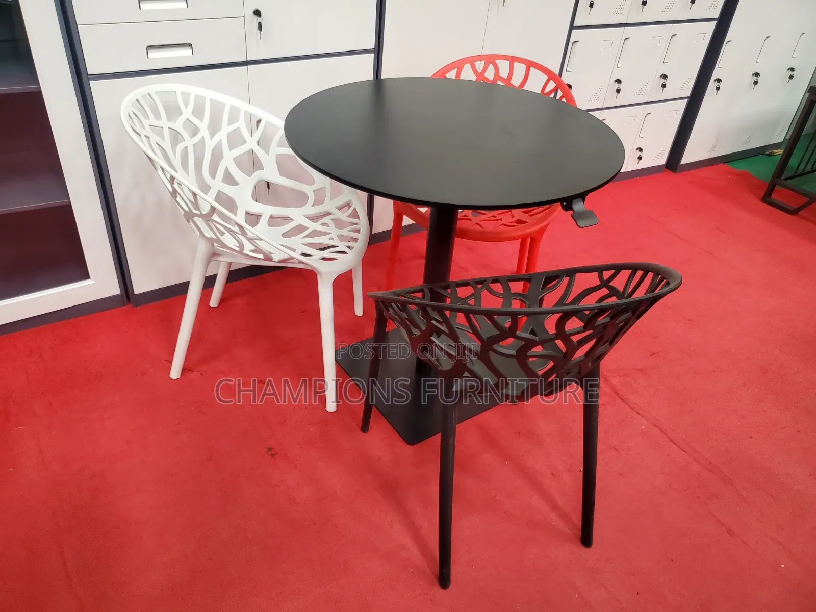 Height-Adjustable Table and Tree Chairs Set