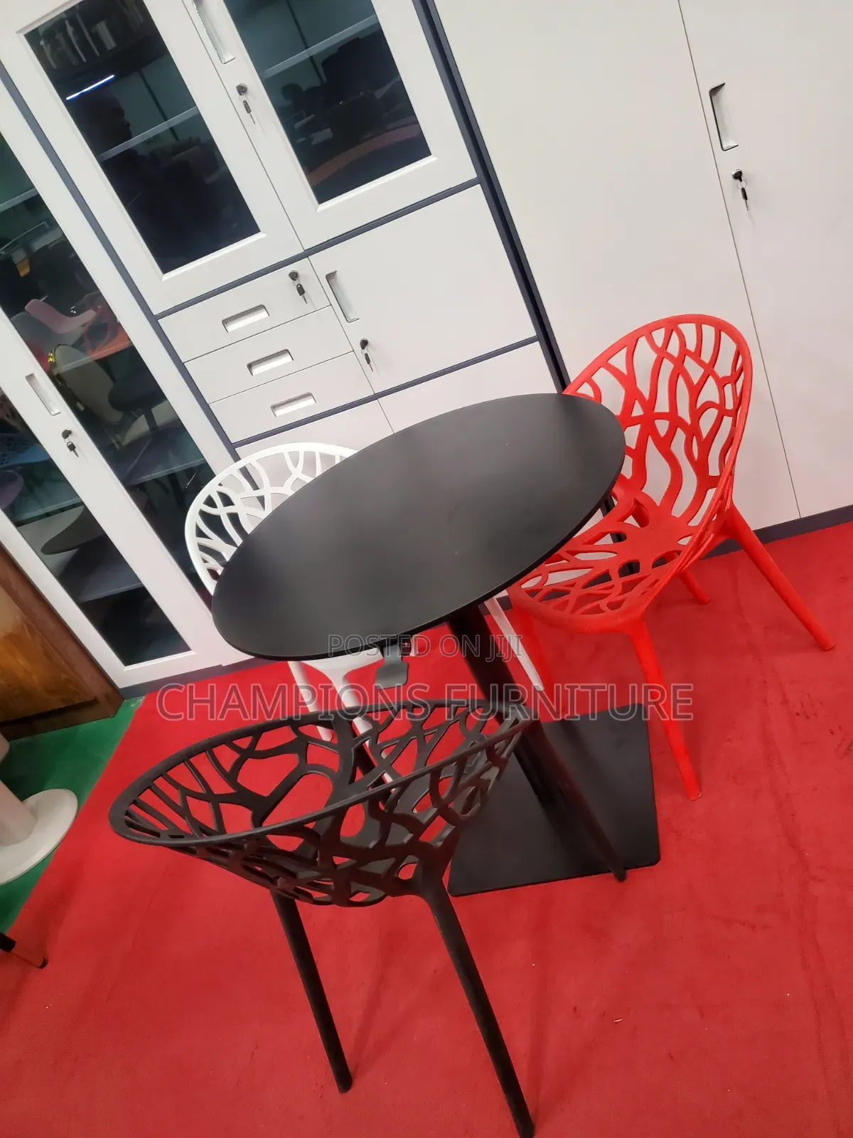 Height-Adjustable Table and Tree Chairs Set