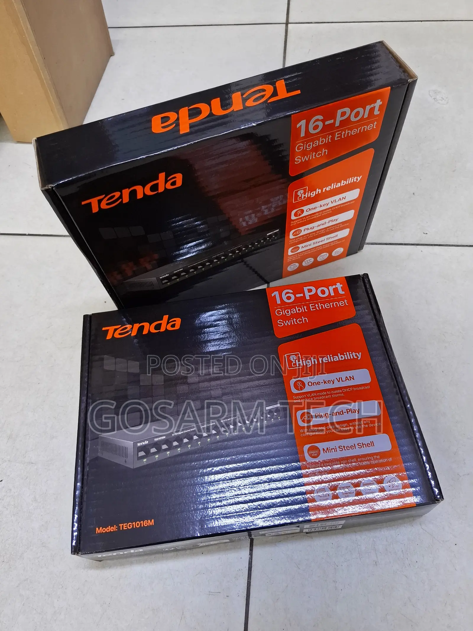 Tenda TEG1016M 16-Port Gigabit Switch – Plug Play
