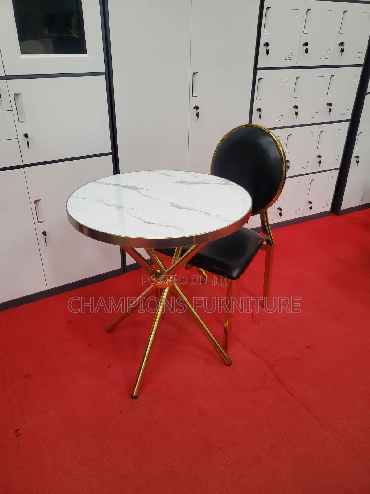 Tripod Base Table and Medallion Chair Set