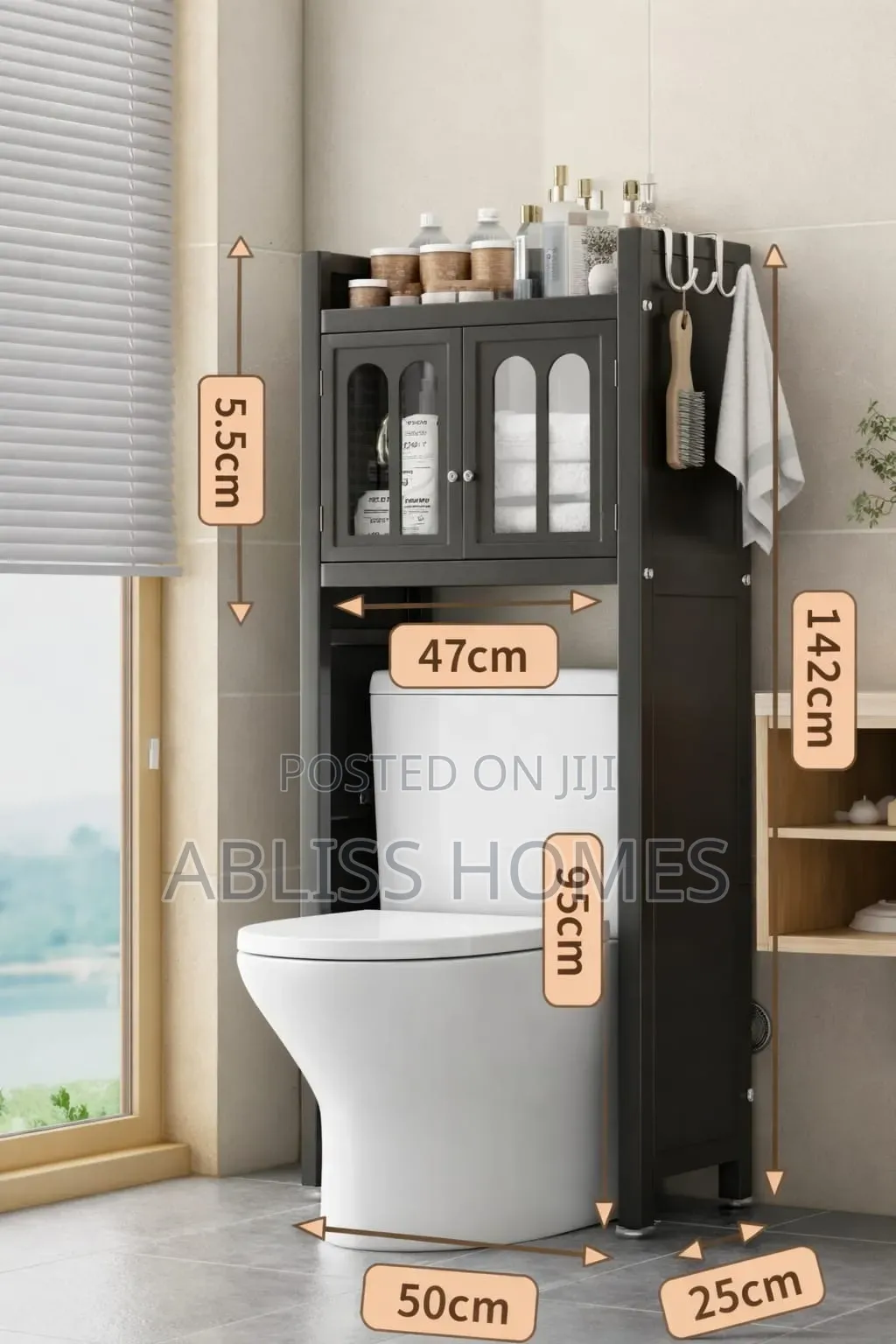 Premium Over-the-Toilet Bathroom Storage Cabinet
