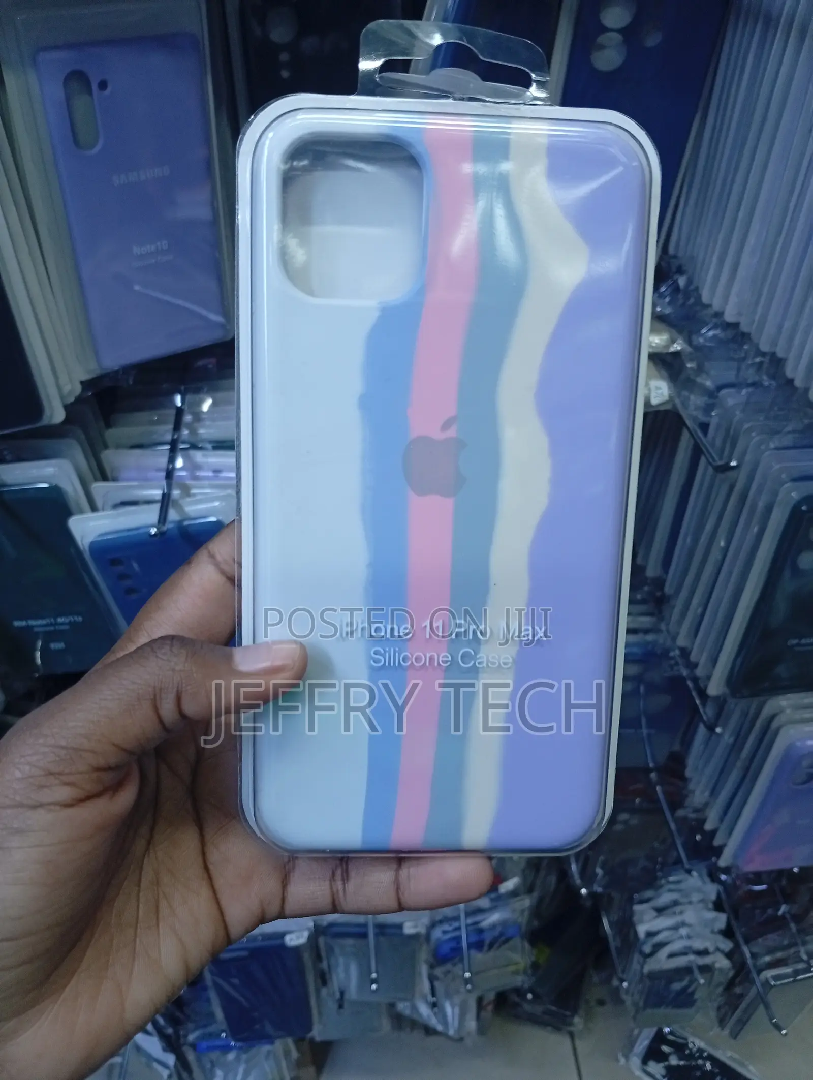 iPhone 11 Pro Max Silicone Case Wavy Stripes and a Soft-Touch