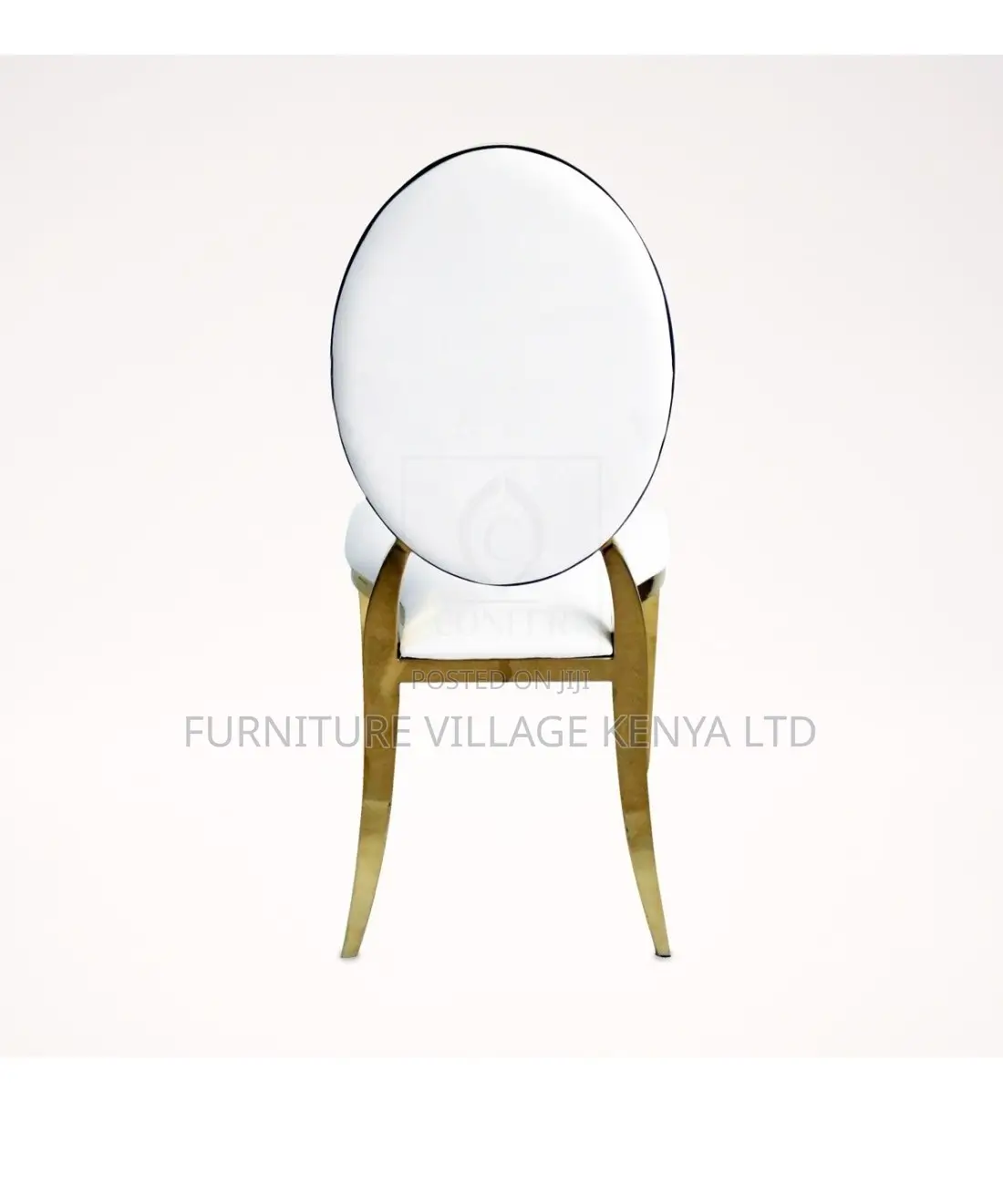 Dining Chair; 4 Leg Leather Gold-Event Dining Chair