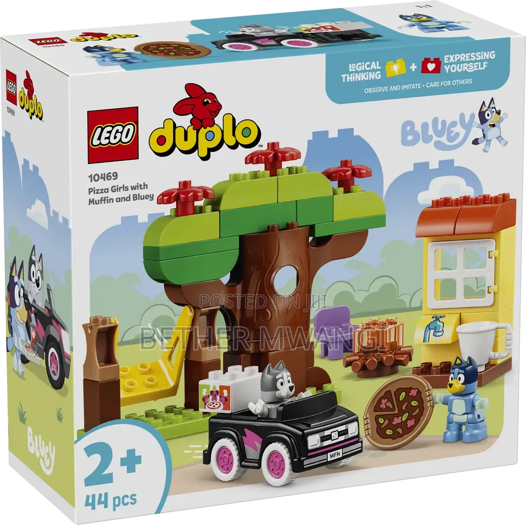 Duplo Bluey Pizza Girls With Muffin and Bluey