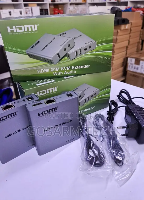 60m HDMI KVM Extender With USB Audio – Full HD Over CAT6 Cable