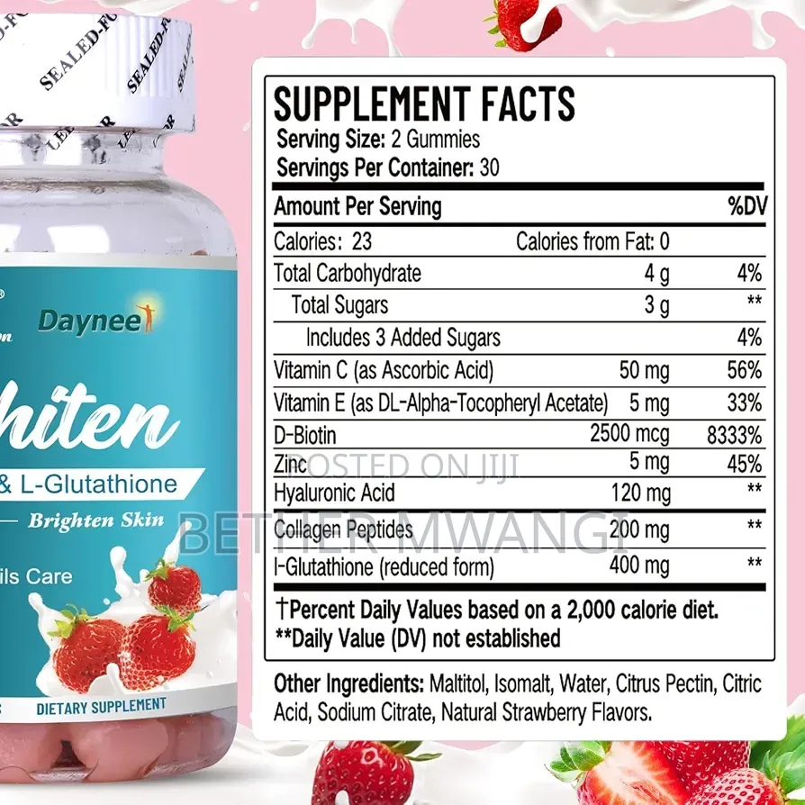 Skin Whiten Gummies With Collagen L-Glutathione in Kenya