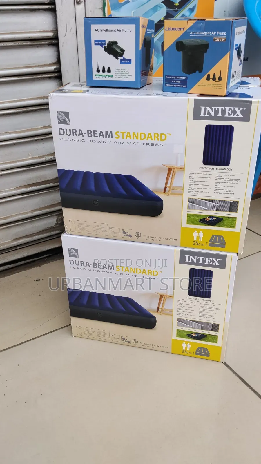 Intex 5×6 Portable Inflatable Bed With Electric Pump