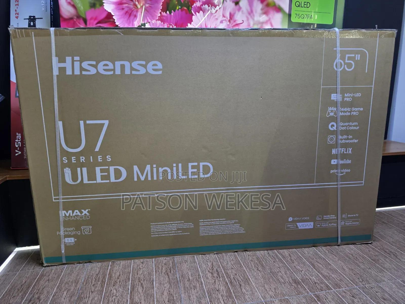 Hisense 65U7N 65 Inch Mini-Led ULED TV Smart 144Hz Quantum Dot