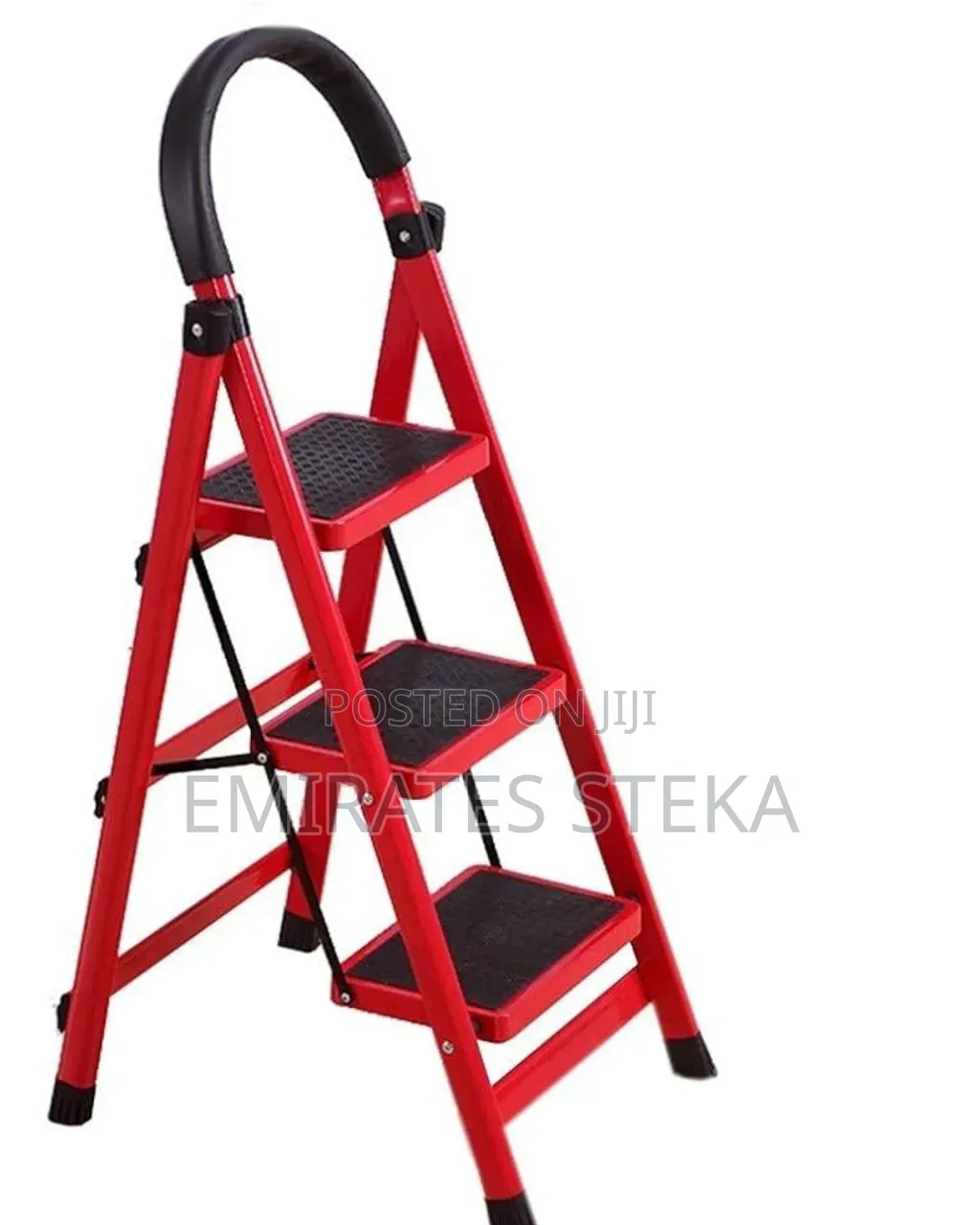 Kroma 3 Stepper Red Aluminium Ladder