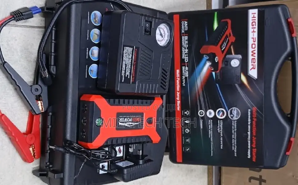 Portable Car Battery Jump Starter Booster With LED Flashlight