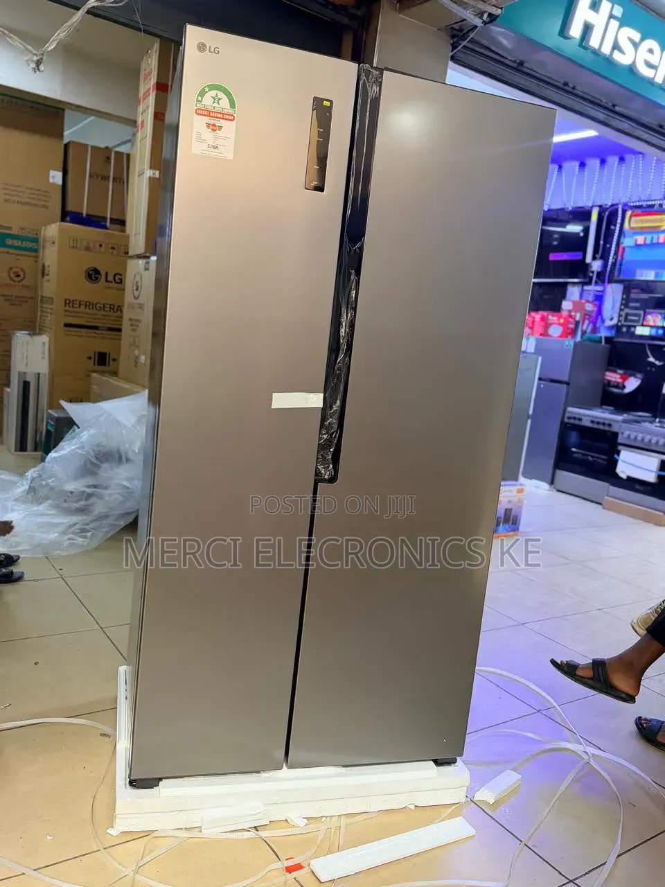 LG GC-FB507PQAM Side by Side Fridge, 519 L - Multi Air Flow,