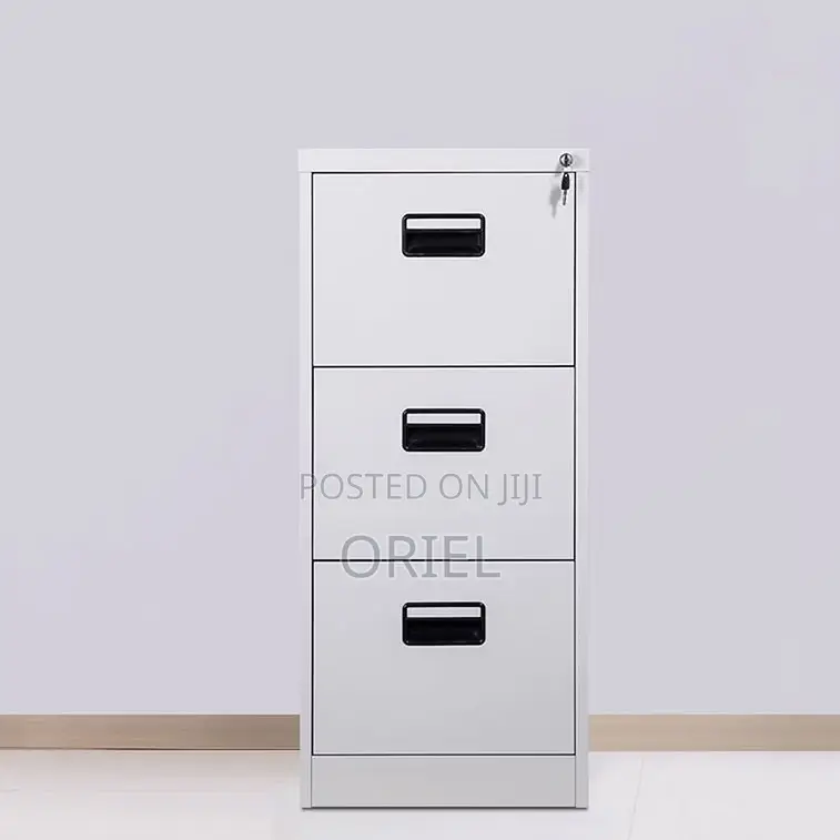 Office Cabinet : Three-Drawer Filing Document Filing Cabinet.
