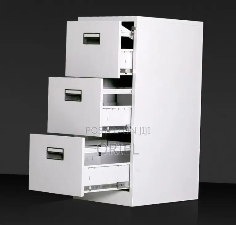 Office Cabinet : Three-Drawer Filing Document Filing Cabinet.