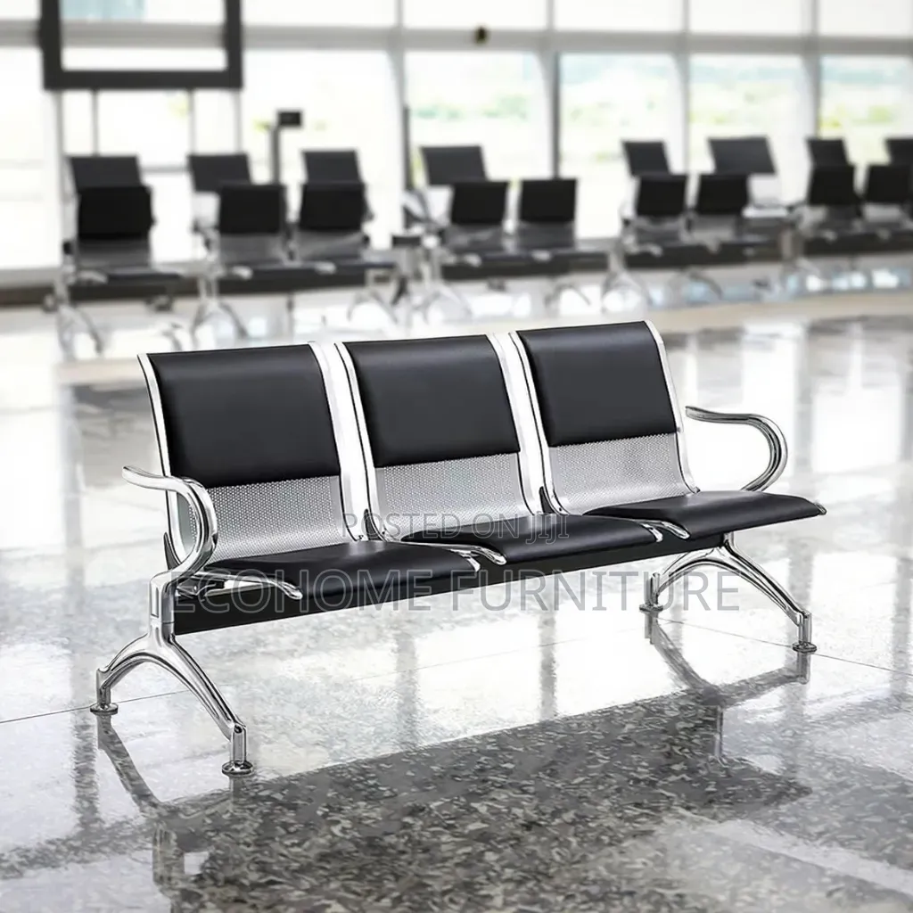 Office Chair; 3 Seat Waiting Chair