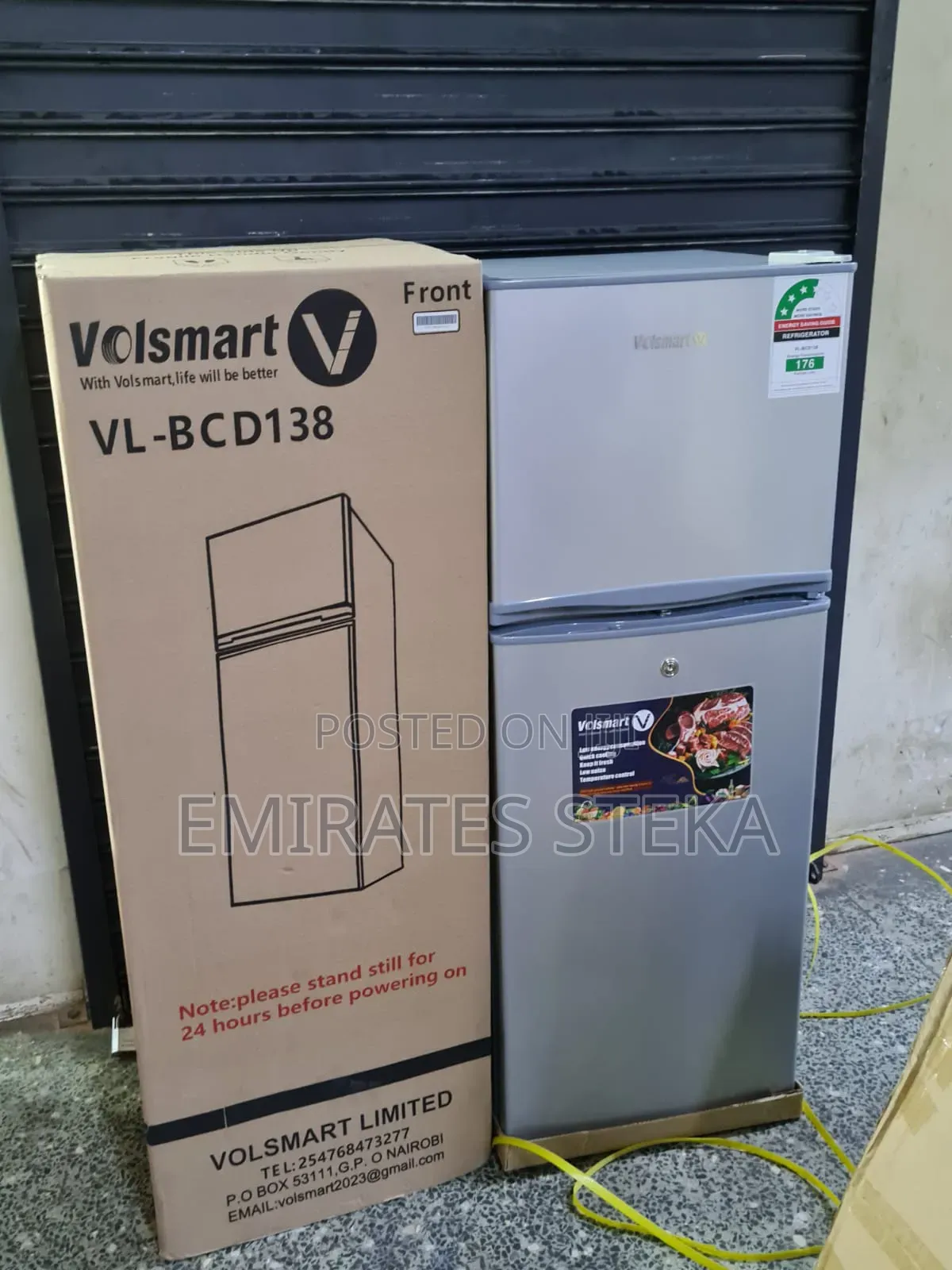 VOLSMART 138L Double Door Fridge Compact Direct Cool