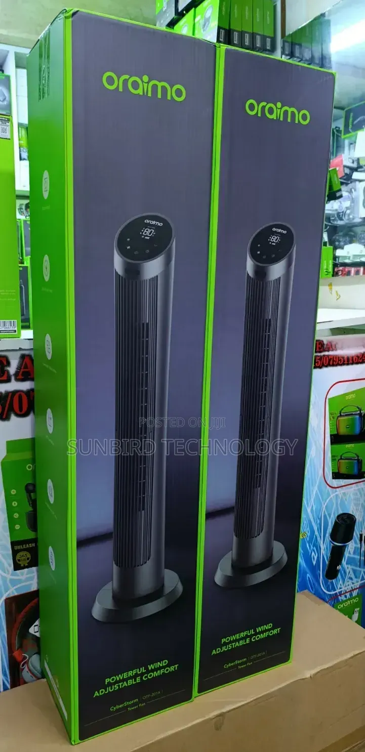 Oraimo Cyberstorm Otf-201a Powerful Wind Adjustable Comfort Fan.