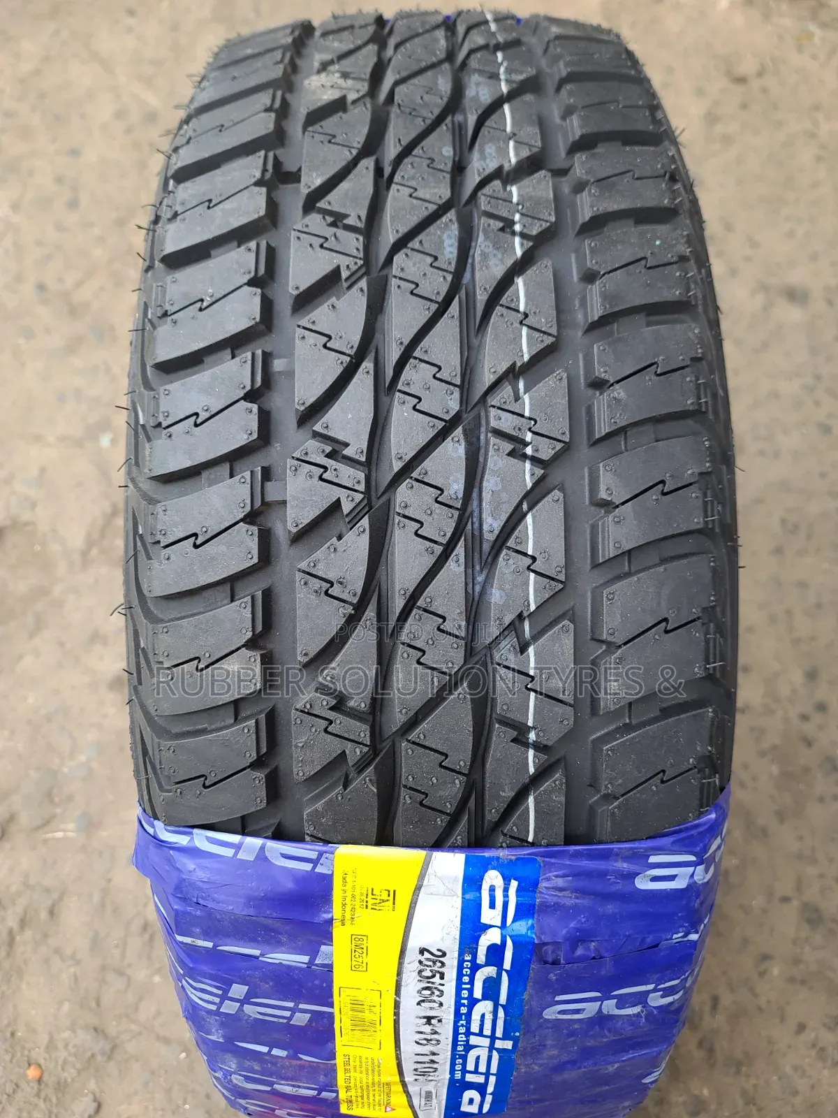 265 /60 R18 ACCELERA TYRES 110H All-Terrain Made in Indonesia