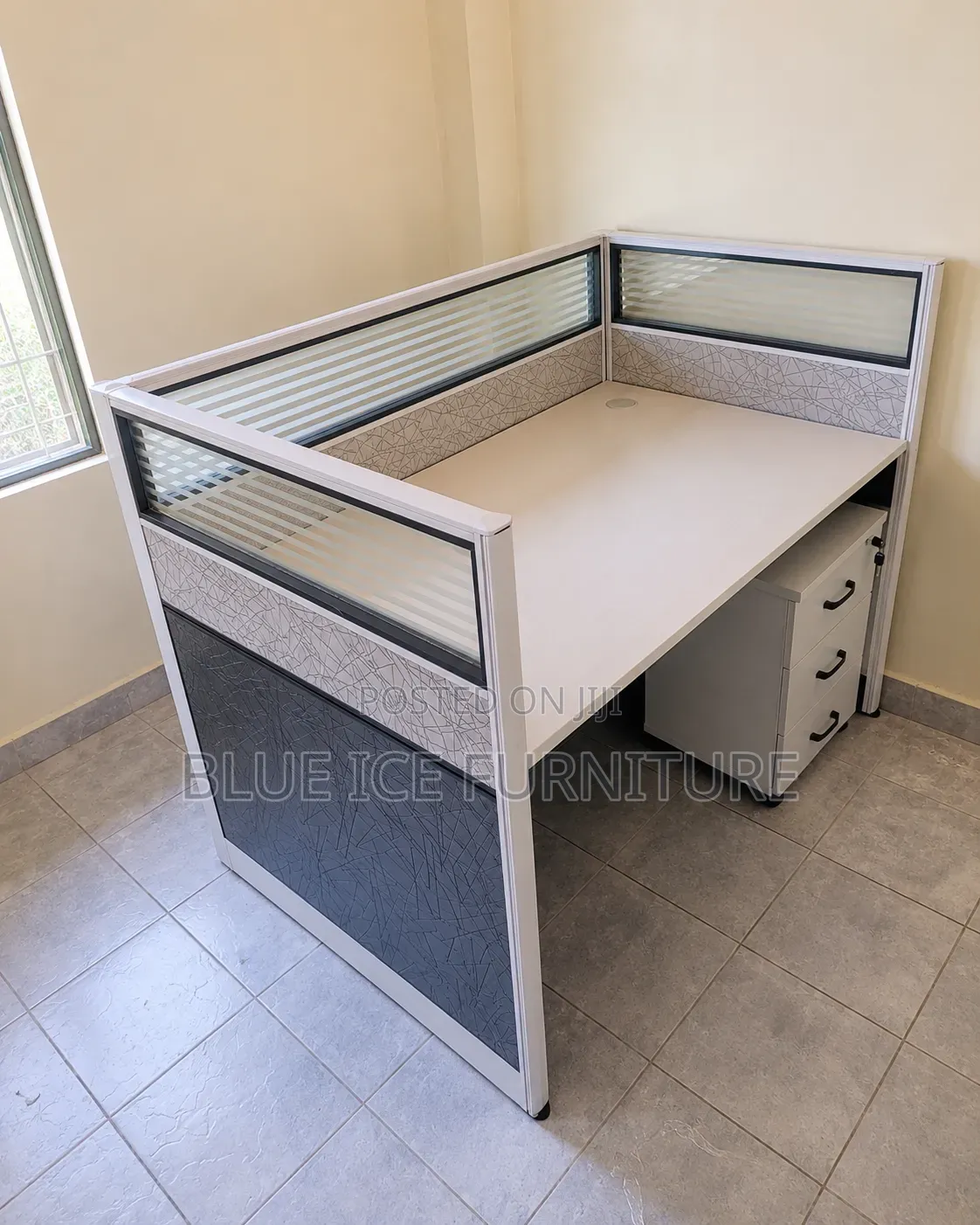 Office Workstation;1Person Office Partition Desk With Storage Cabinet