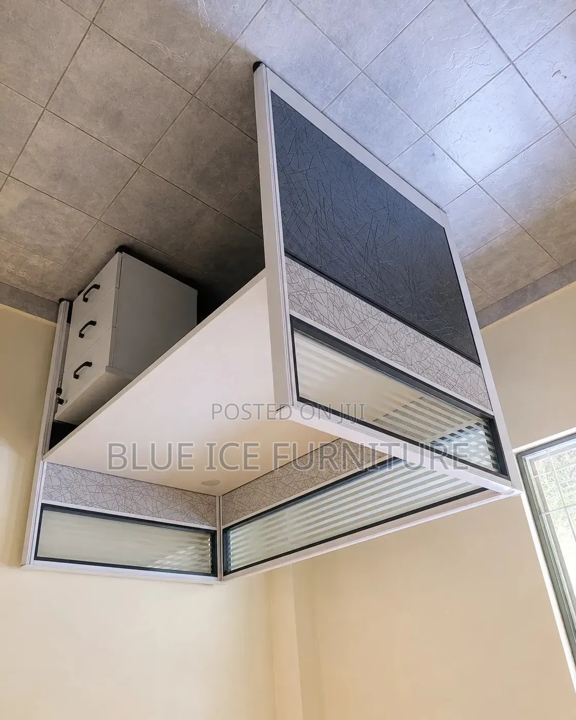Office Workstation;1Person Office Partition Desk With Storage Cabinet