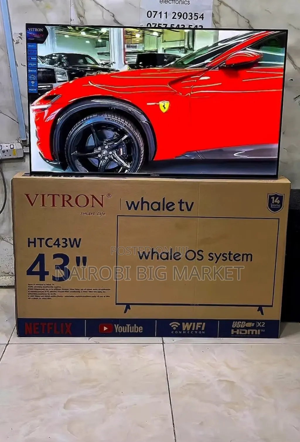 Netflix YouTube Prime Video Vitron Whale 43 Inch Full Hd