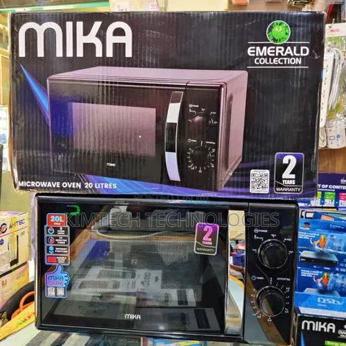 Black 20 Litres Mika Manual Microwave