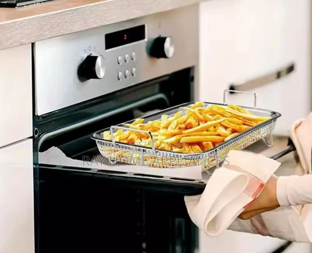 Stainless Steel Air Fryer Basket for Oven Rectangular Shape