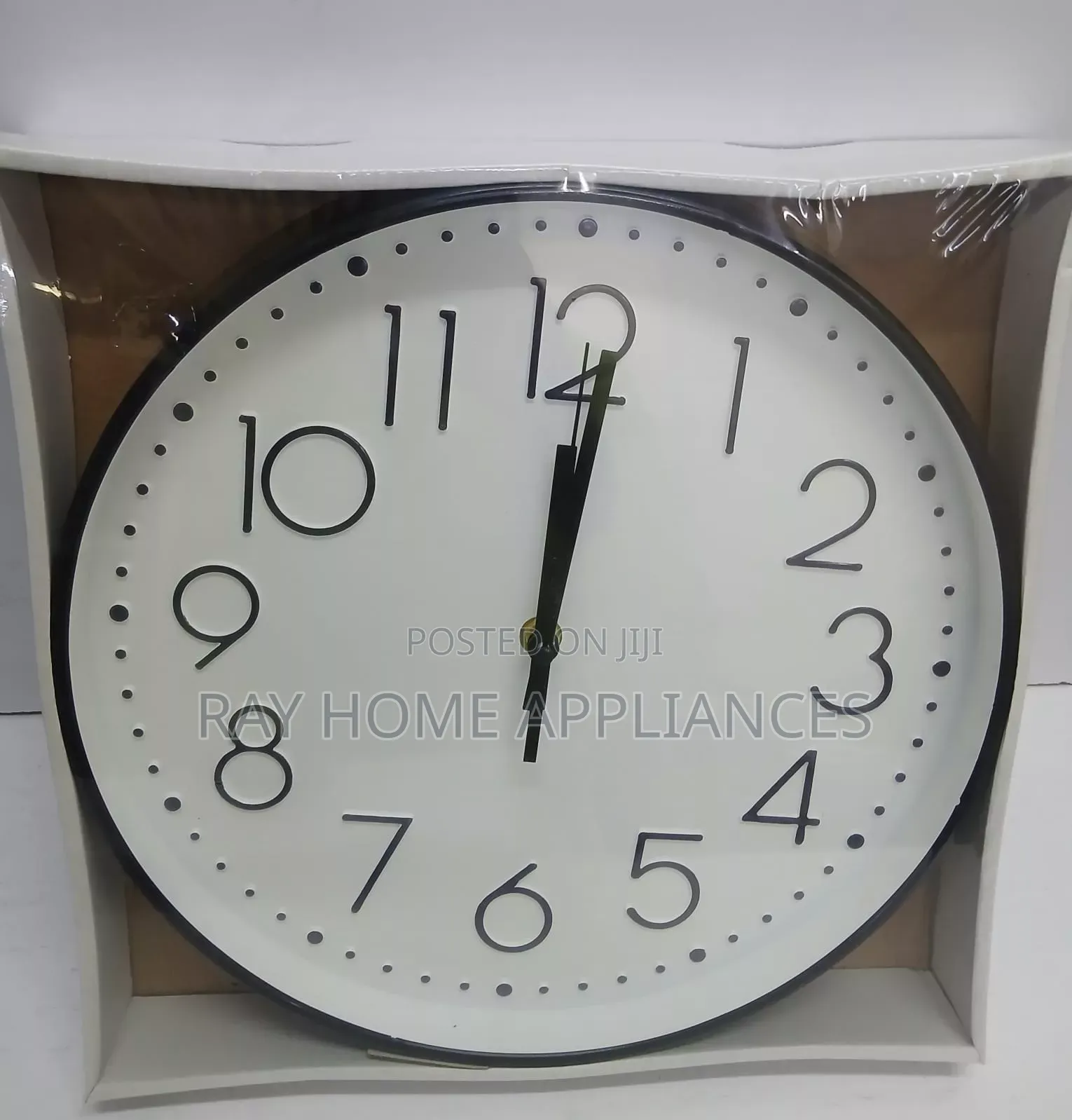 QUARTZ Wall Clock 3OCM Diameter Black White Available Gold Ring