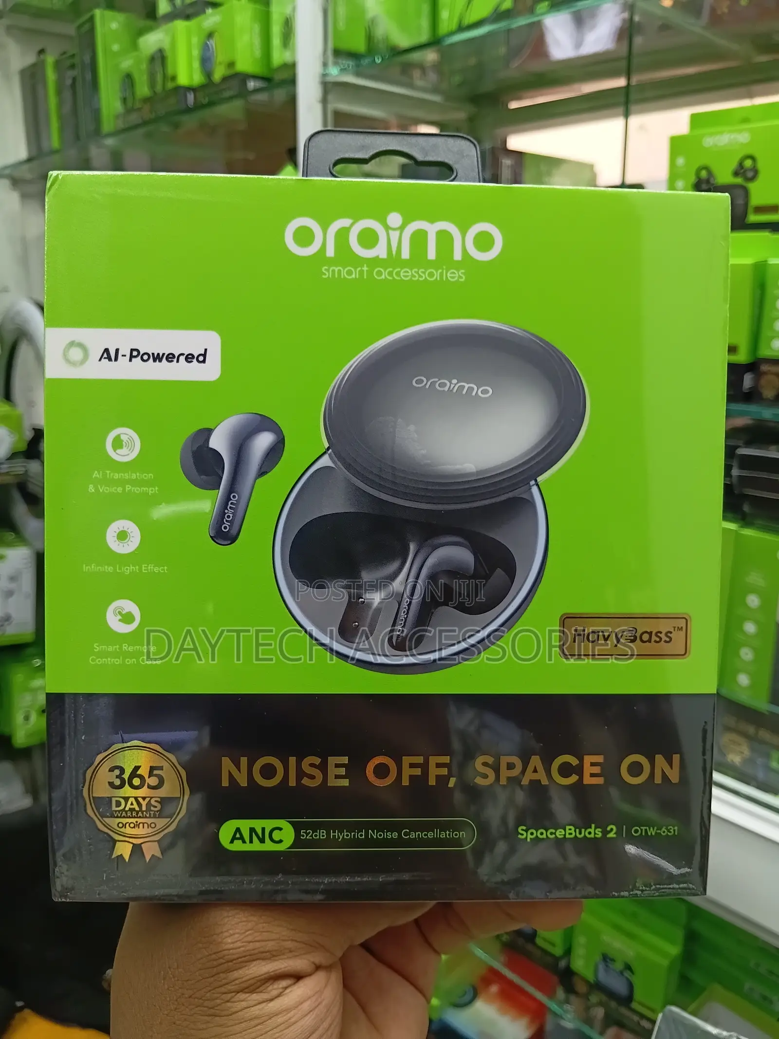 Oraimo SpaceBuds 2 True Wireless Earbuds -Black