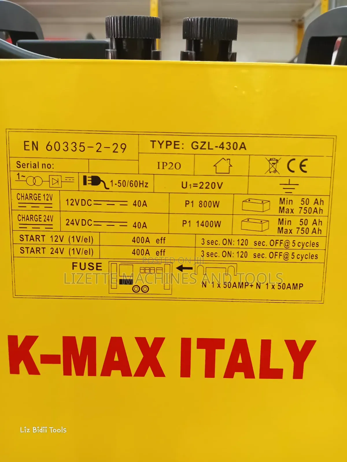 K-Max Italy GZL-430A Battery Charger 430ah