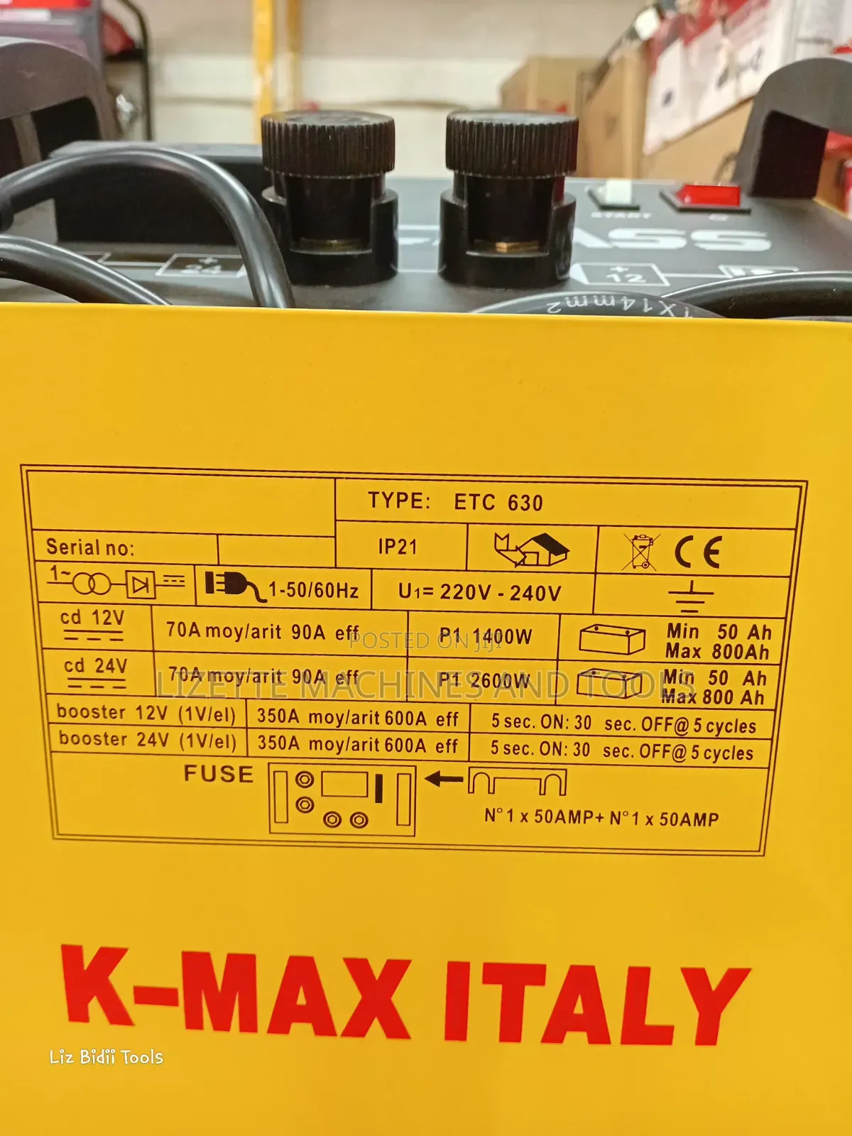 K-Max Italy 630ah Mobile Battery Charger