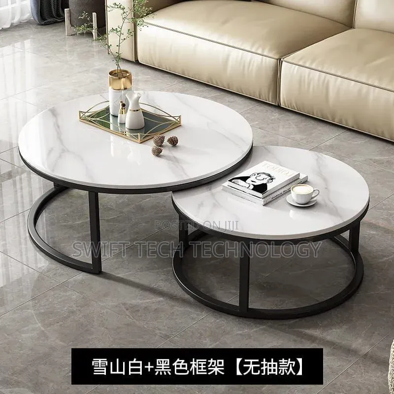 Marble Table 2 in 1 Pure Marble Nesting Table