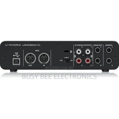 Behringer UMC204HD 2x4 Desktop USB Audio Interface