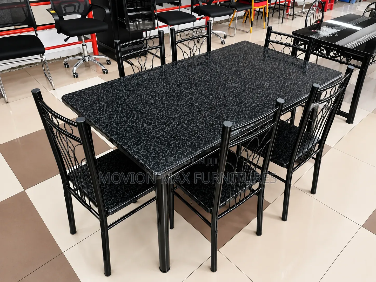 Black Wooden Table New Design Dinning Set