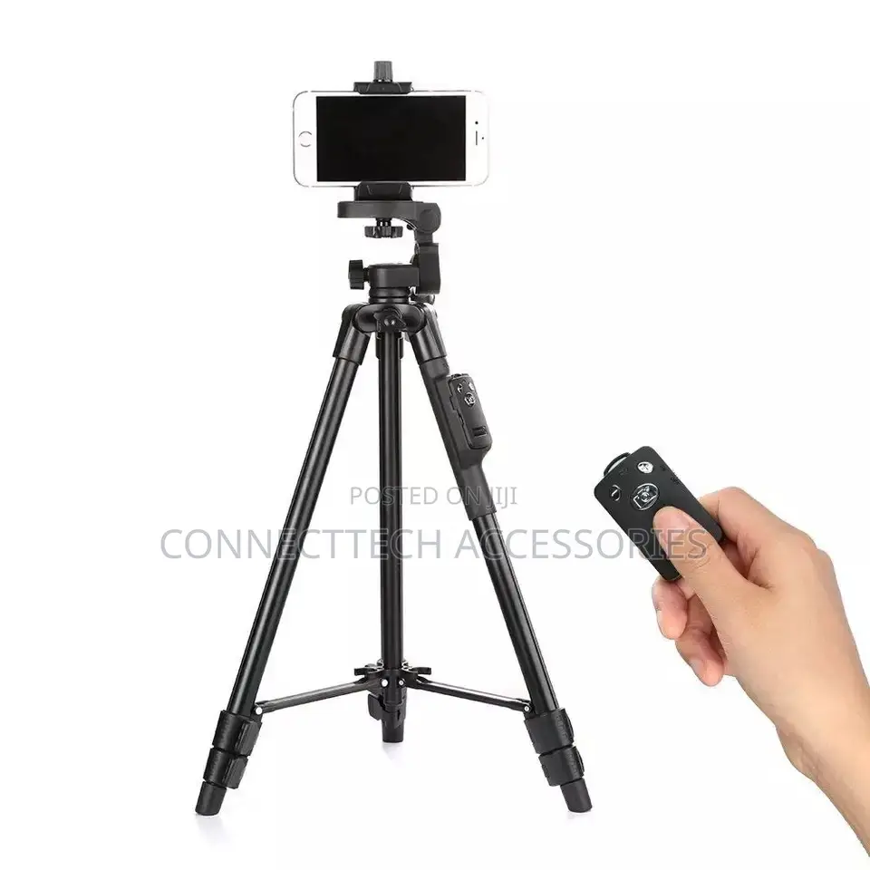 Yungteng 5208 Aluminium Tripod Stand With 3way Head &Bluetooth Remote