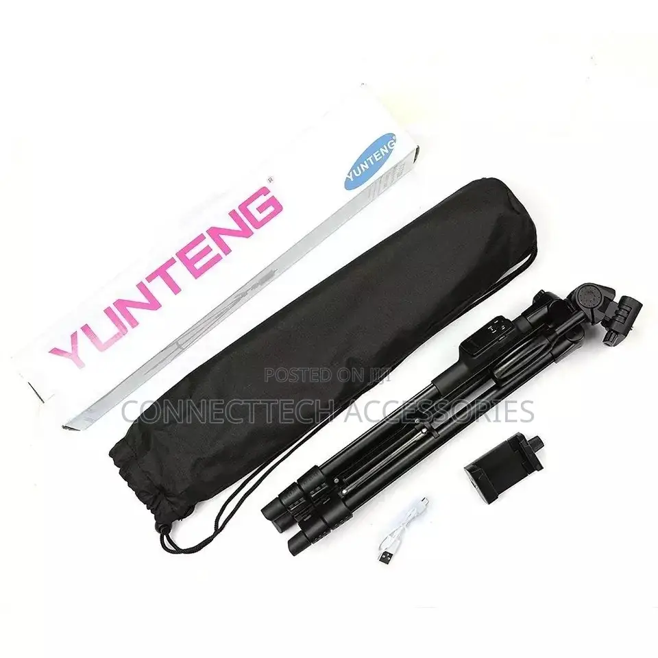 Yungteng 5208 Aluminium Tripod Stand With 3way Head &Bluetooth Remote